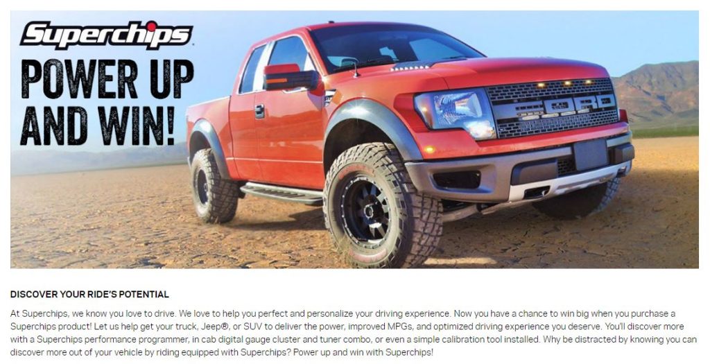 Superchips Power Up and Win Promotion