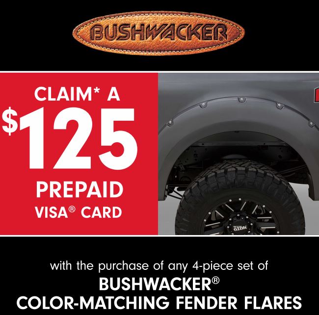 Bushwacker: $125 Prepaid Card with Purchase of Color-Matching Fender Flares