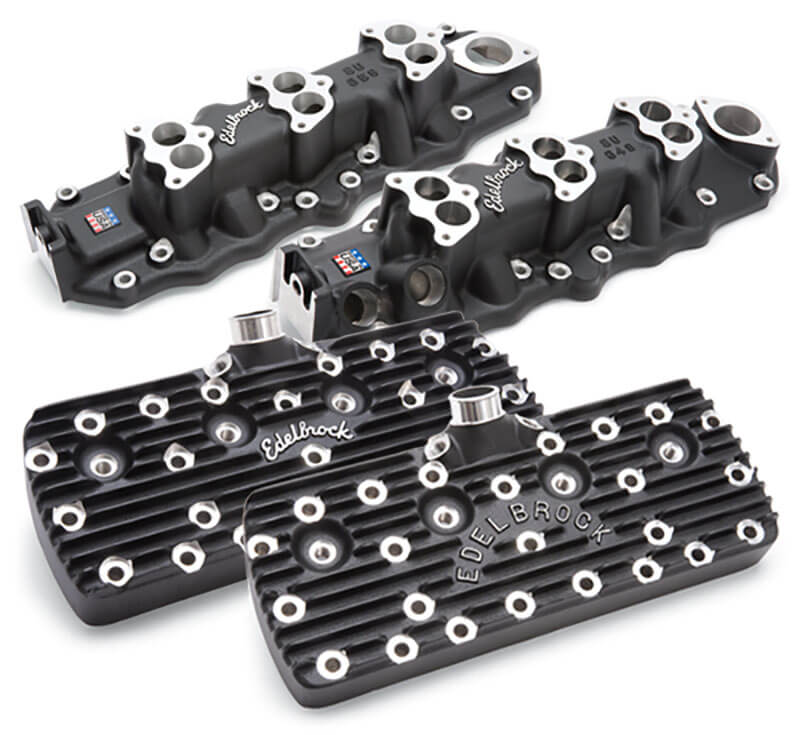 Edelbrock: New-Look Black-Coated Flathead Components for Ford