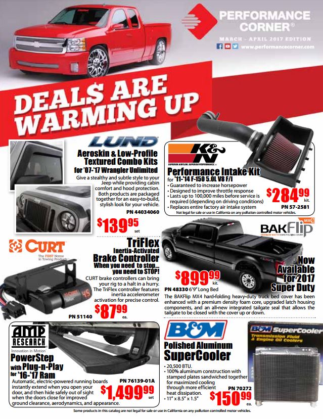 Sales Flyer Performance Corner