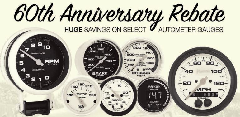 AutoMeter Products: 60th Anniversary Rebate