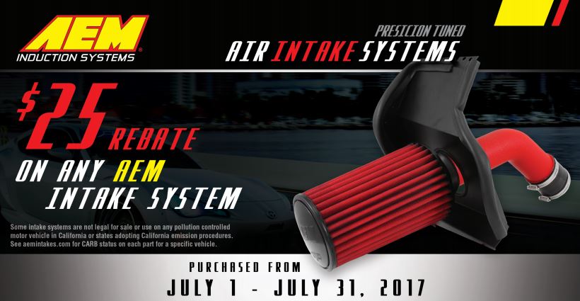 AEM 25 Dollars Back on Intake System