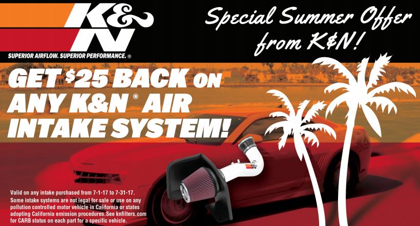 KN 25 Dollars Back on Intake System