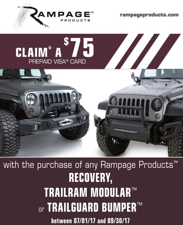 Rampage Products 75 Card on Bumper Purchase