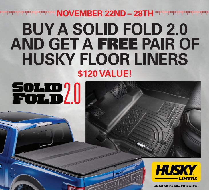 Extang: Get a Free Pair of Husky Liners Floor Liners with Solid Fold 2.0 Truck Bed Cover Purchase
