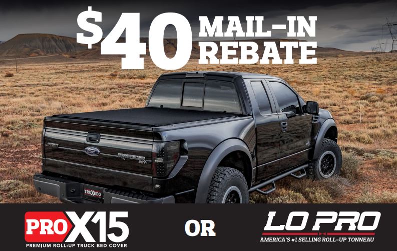 TruXedo: $40 Rebate on Pro X15 and Lo Pro Truck Bed Covers