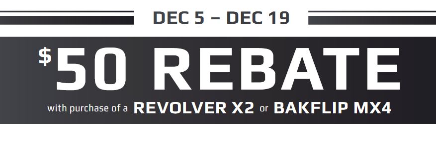 BAK 50 Dollar Rebate on Revolver X2 or BAKFlip MX4