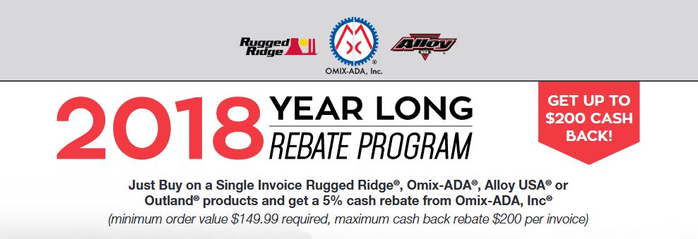 Omix ADA Year Long Rebate Program Performance Corner News