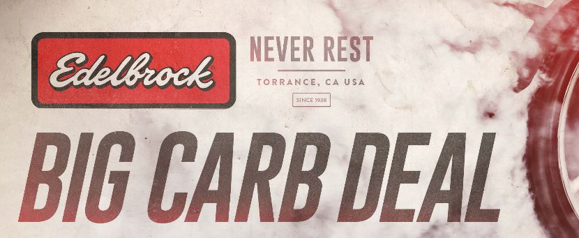 Edelbrock: Get a Free Air Cleaner with Purchase of AVS2 Carburetor During “Big Carb Deal” Event