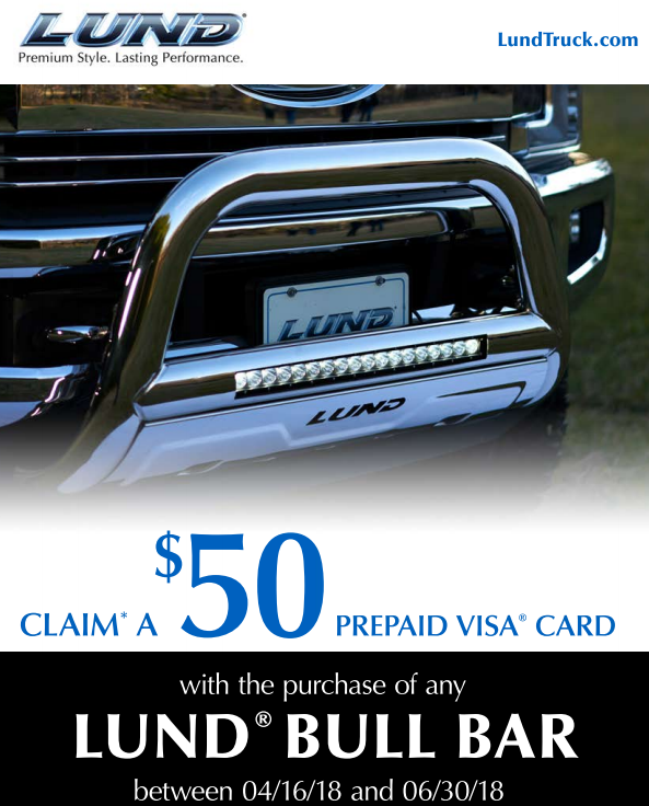 LUND: $50 Prepaid Card with Bull Bar Purchase