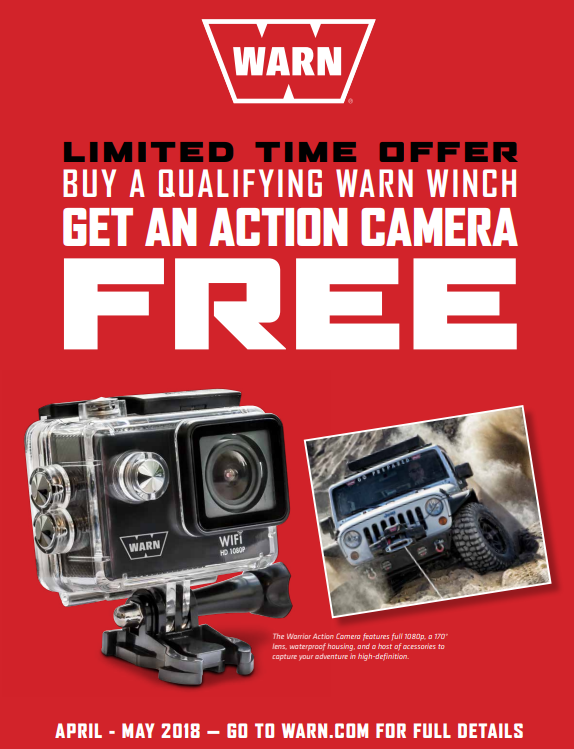 WARN: Get a Free Action Camera with Qualifying Winch Purchase