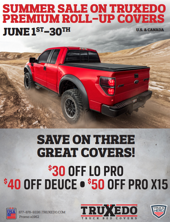 TruXedo: Summer Sale on Lo Pro, Deuce, and Pro X15 Truck Bed Covers