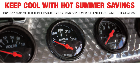AutoMeter Cash Back on Temperature Gauges