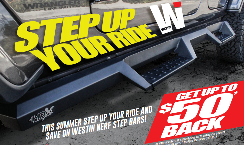 WESTiN Automotive: Get Up to $50 Back on Select Step Bars