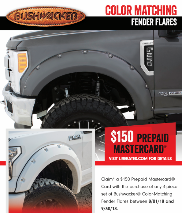 Bushwacker 150 Card on Color Match Fender Flares