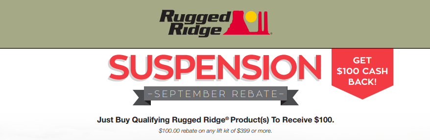 Rugged Ridge 100 Back on Suspension Purchases