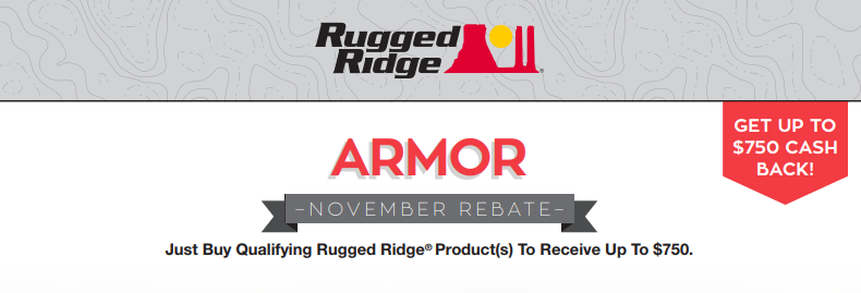 Rugged Ridge Up to $750 Back on Armor Products