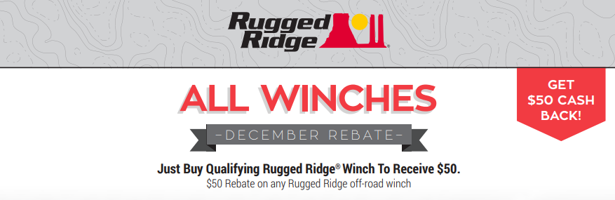 Rugged Ridge $50 Back on Winches
