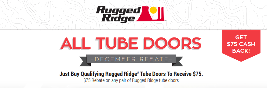 Rugged Ridge $75 Back on Tube Doors