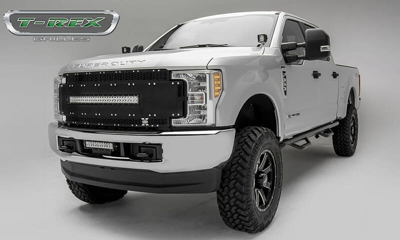 T-Rex Grilles (6315491): Torch-AL Main Replacement Grille for ’17-’19 Ford Super Duty