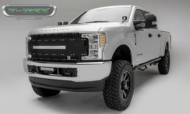 T-Rex Grilles Torch-AL Main Replacement Grille for Ford Super Duty with Camera Provision