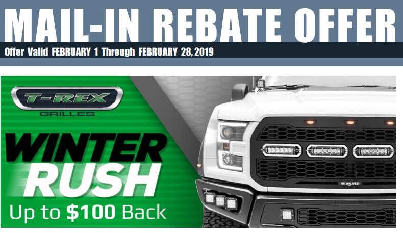 T-Rex Grilles: Get Up to $100 Back During Winter Rush Event