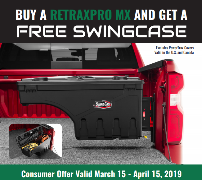 Retrax: Get a Free SwingCase with RetraxPRO MX Truck Bed Cover Purchase