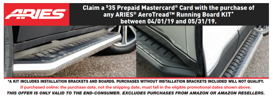ARIES $35 Back on AeroTread Running Board Kits