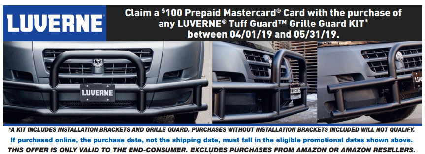 LUVERNE $100 Back on Tuff Guard Grille Guard Kits