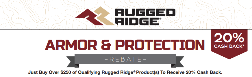 Rugged Ridge Get 20% Back on Qualifying Products